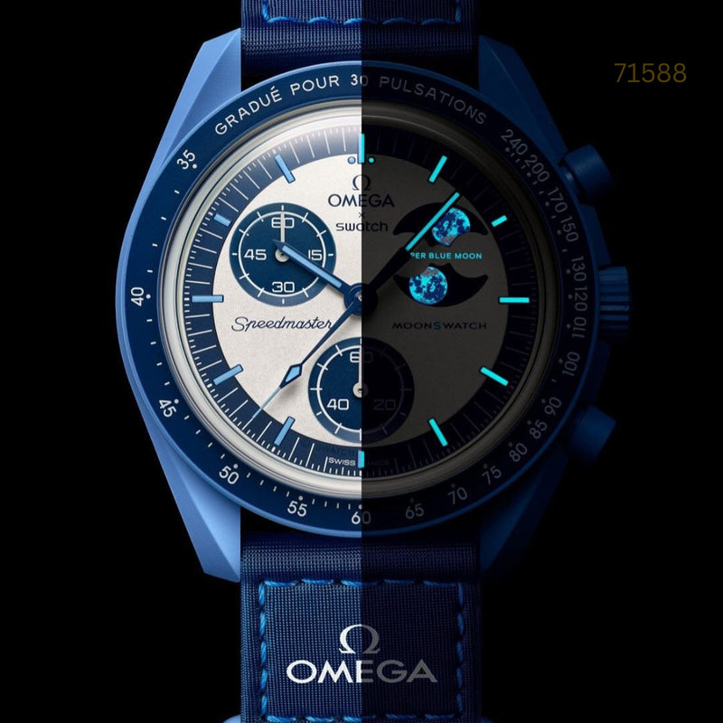 TW-110056A-2025 S" Watch Grey & Blue Color Series Watch.
