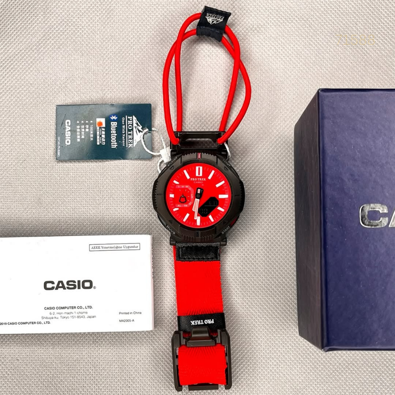 TW-110A2025 11P Pro Trek Black Red Series Watch.