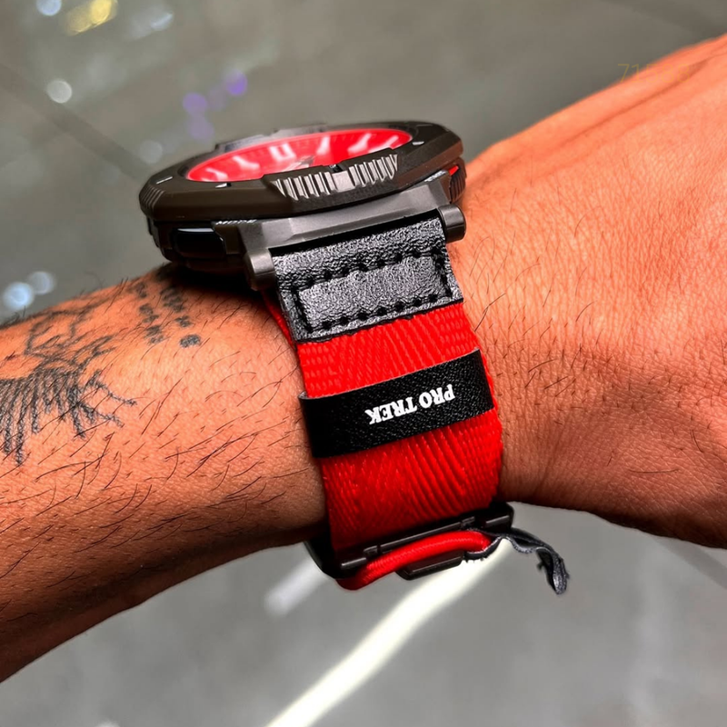 TW-110A2025 11P Pro Trek Black Red Series Watch.